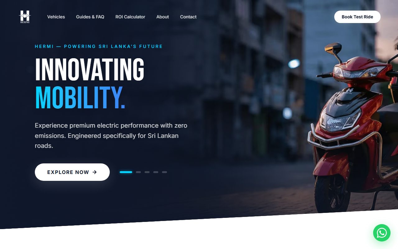 Hermi Electric (Sri Lanka) website screenshot